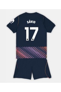 Tottenham Hotspur Savio #17 Babyklær Borte Fotballdrakt til barn 2026-27 Korte ermer (+ Korte bukser)